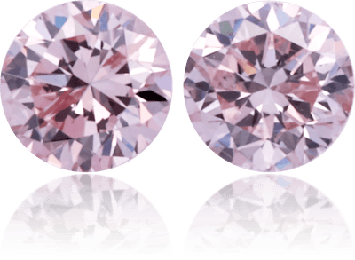 Natural Pink Diamond Round 0.22 ct set