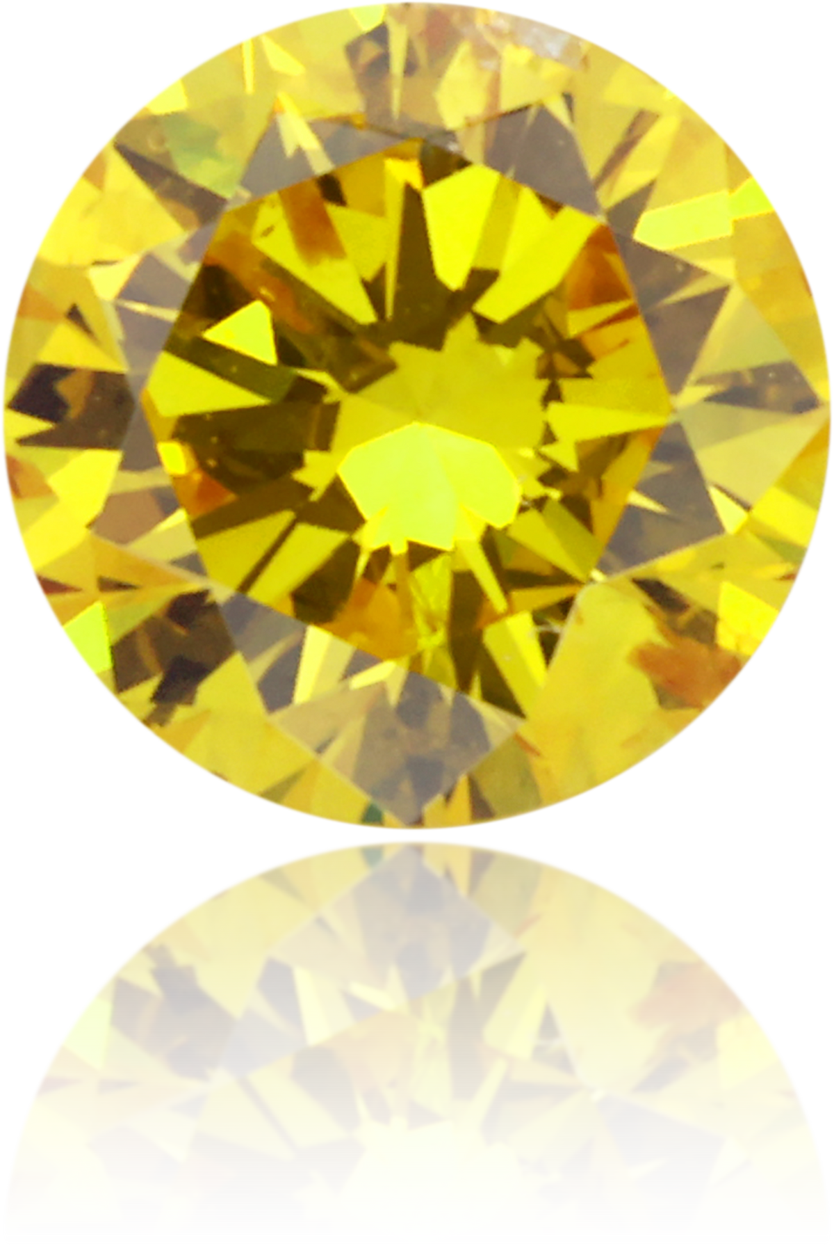 Natural Yellow Diamond Round 0.25 ct Polished