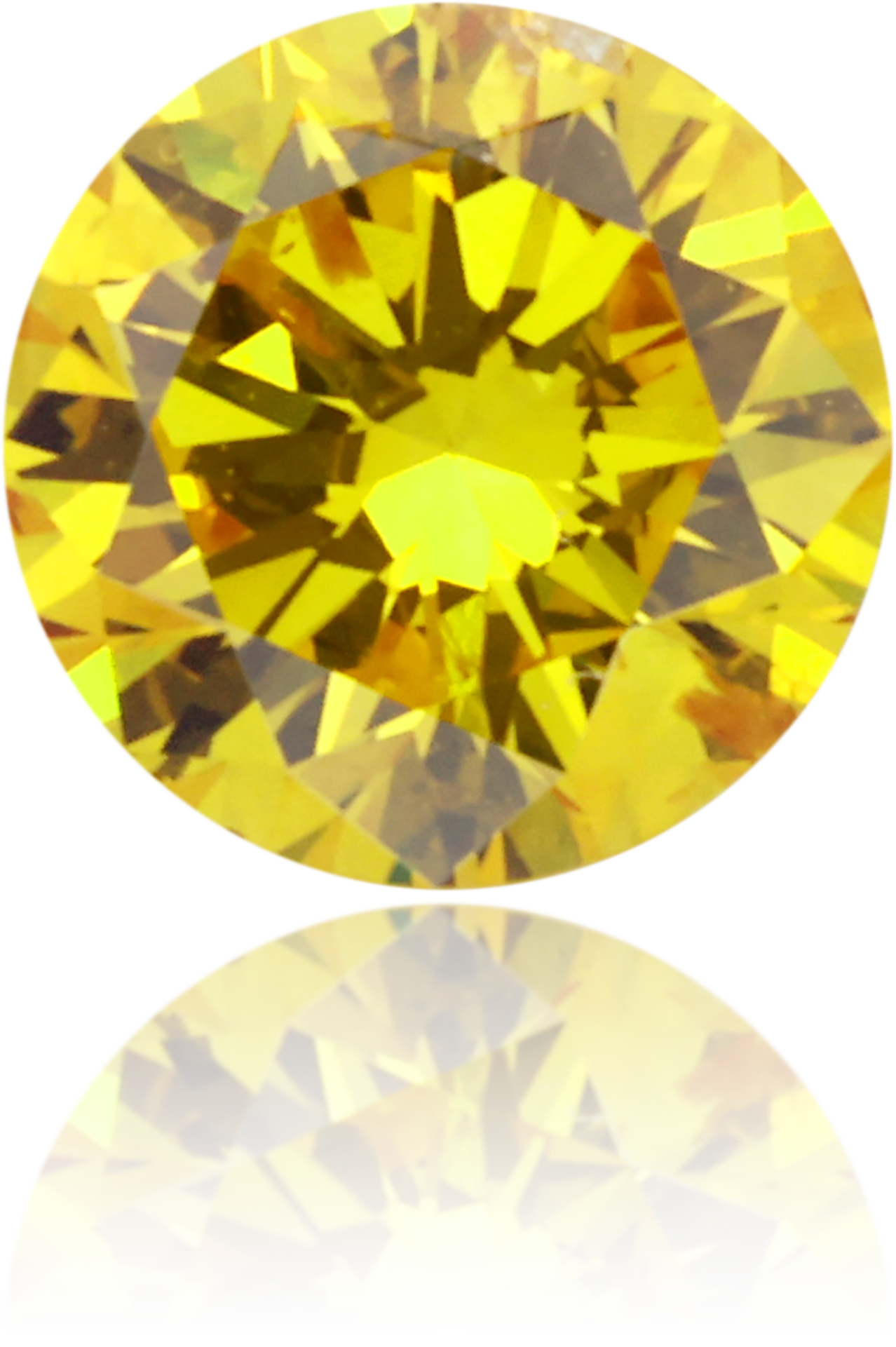 Natural Yellow Diamond Round 0.25 ct Polished