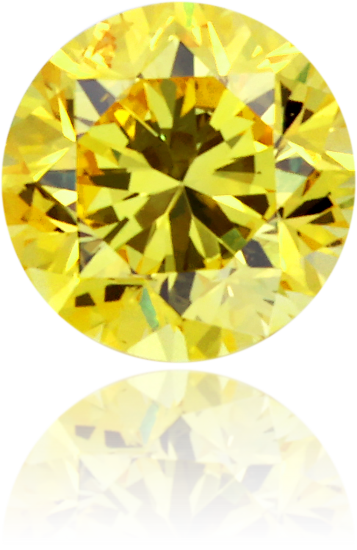 Natural Yellow Diamond Round 0.22 ct Polished