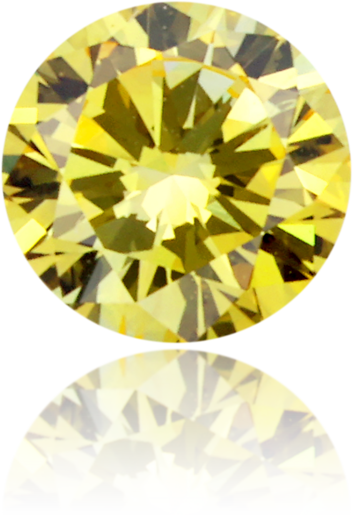 Natural Yellow Diamond Round 0.18 ct Polished