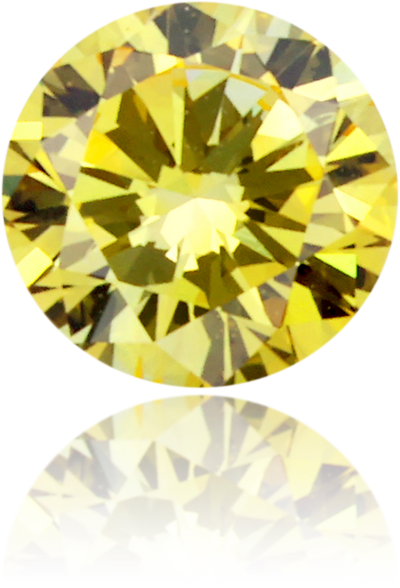 Natural Yellow Diamond Round 0.18 ct Polished