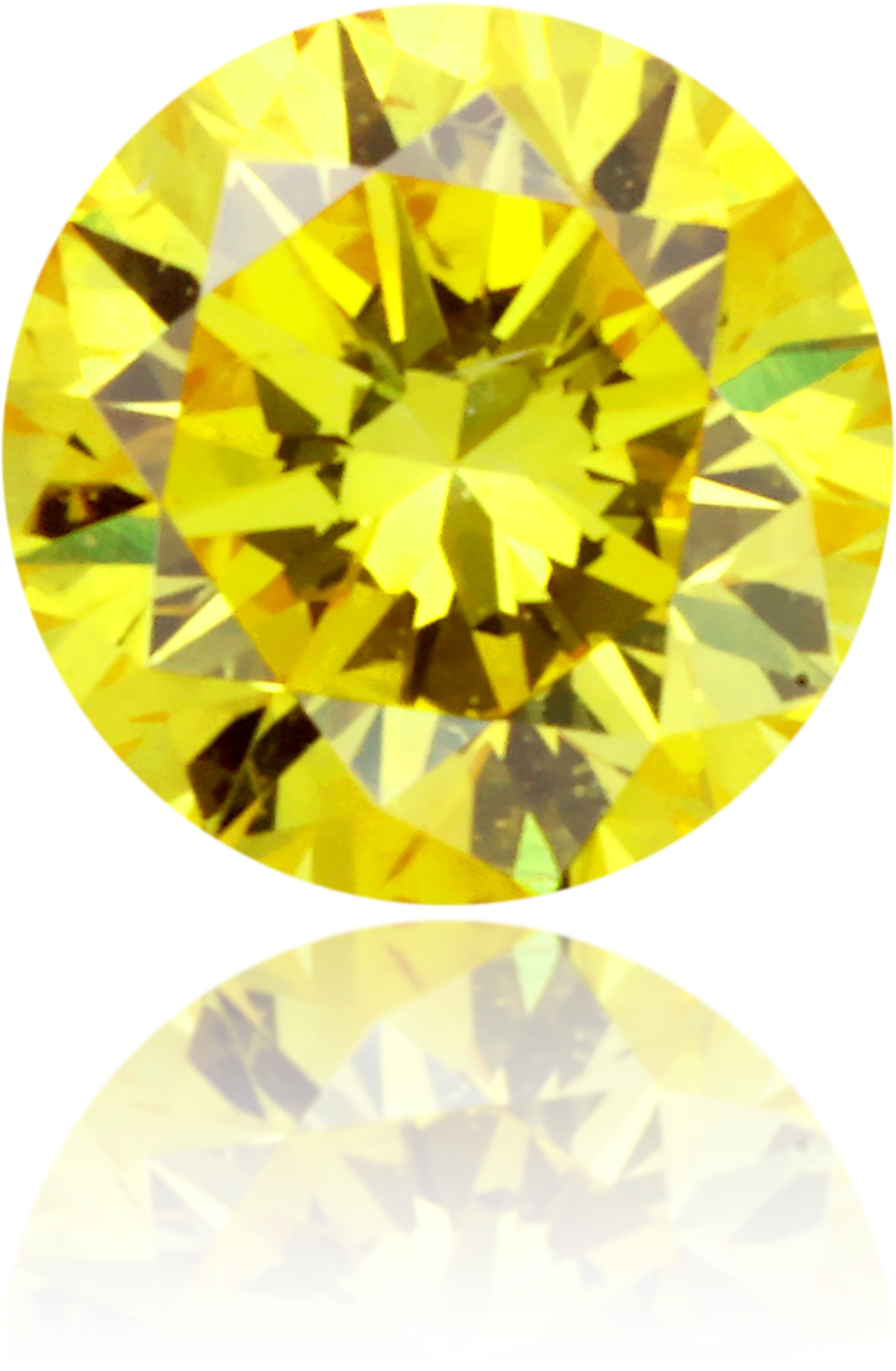 Natural Yellow Diamond Round 0.18 ct Polished