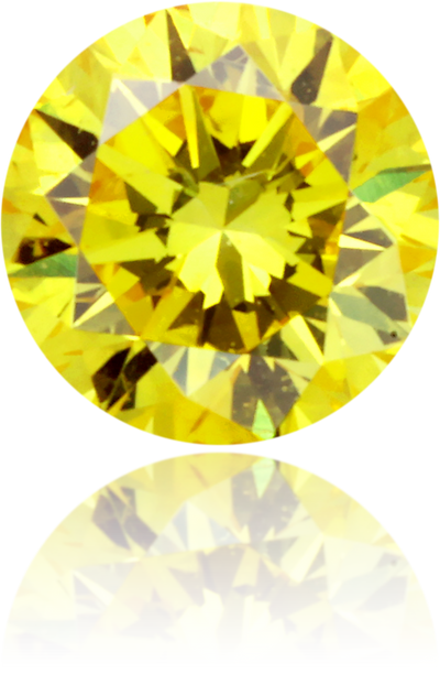 Natural Yellow Diamond Round 0.18 ct Polished