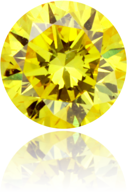 Natural Yellow Diamond Round 0.18 ct Polished
