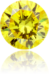 Natural Yellow Diamond Round 0.18 ct Polished