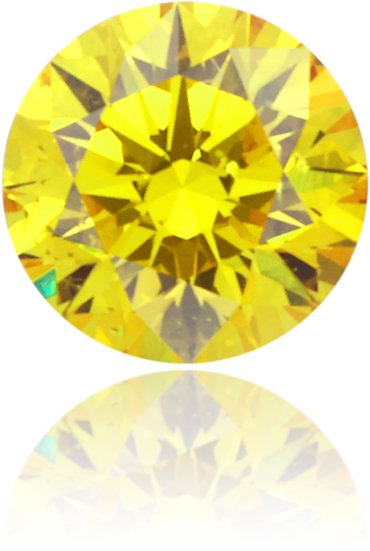 Natural Yellow Diamond Round 0.16 ct Polished