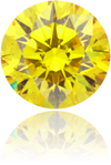 Natural Yellow Diamond Round 0.16 ct Polished