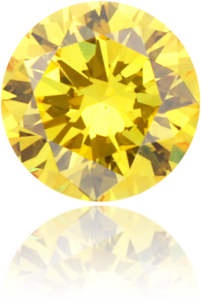 Natural Yellow Diamond Round 0.21 ct Polished