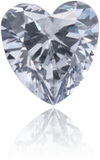 Natural Blue Diamond Heart Shape 0.26 ct Polished