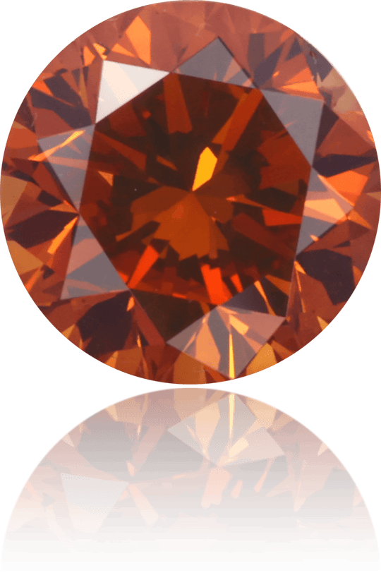 Natural Orange Diamond Round 1.01 ct Polished