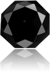 Natural Black Diamond Octagon 0.27 ct Polished