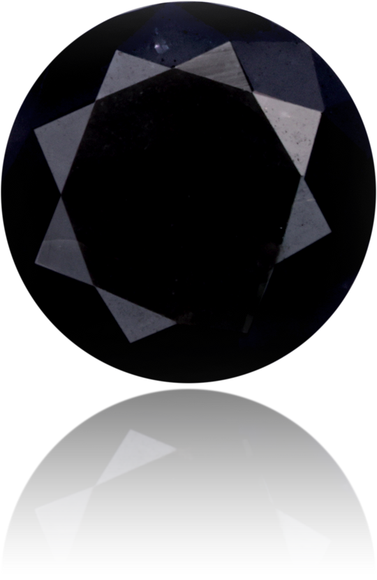Natural Black Diamond Round 1.40 ct Polished