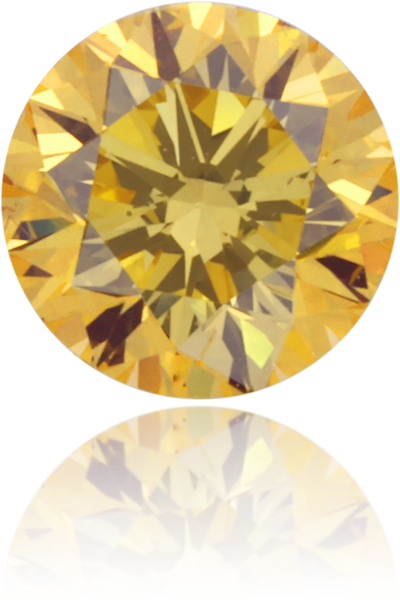 Natural Yellow Diamond Round 0.35 ct Polished