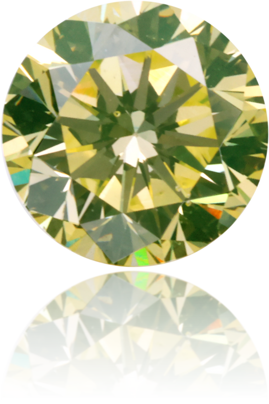 Natural Green Diamond Round 0.65 ct Polished
