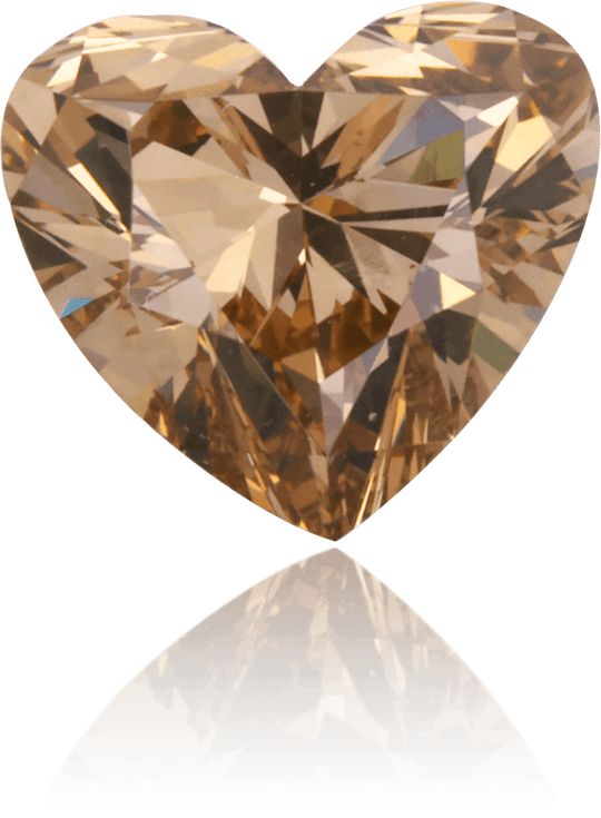 Natural Brown Diamond Heart Shape 1.52 ct Polished