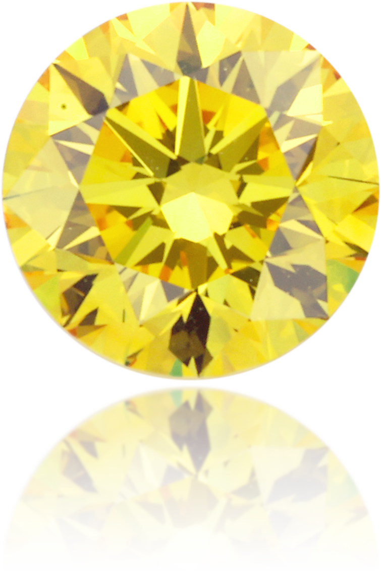 Natural Yellow Diamond Round 0.51 ct Polished