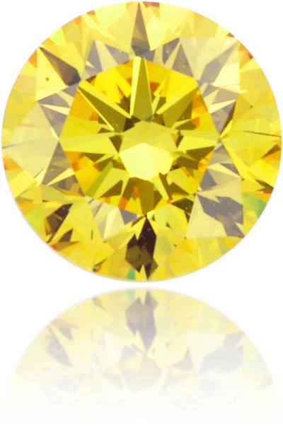 Natural Yellow Diamond Round 0.51 ct Polished