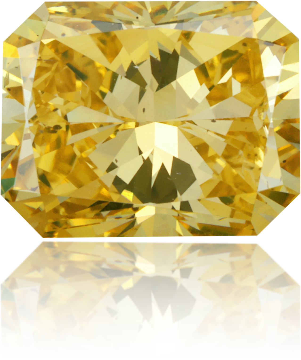 Natural Yellow Diamond Rectangle 3.03 ct Polished