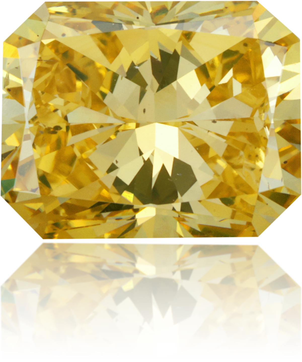 Natural Yellow Diamond Rectangle 3.03 ct Polished