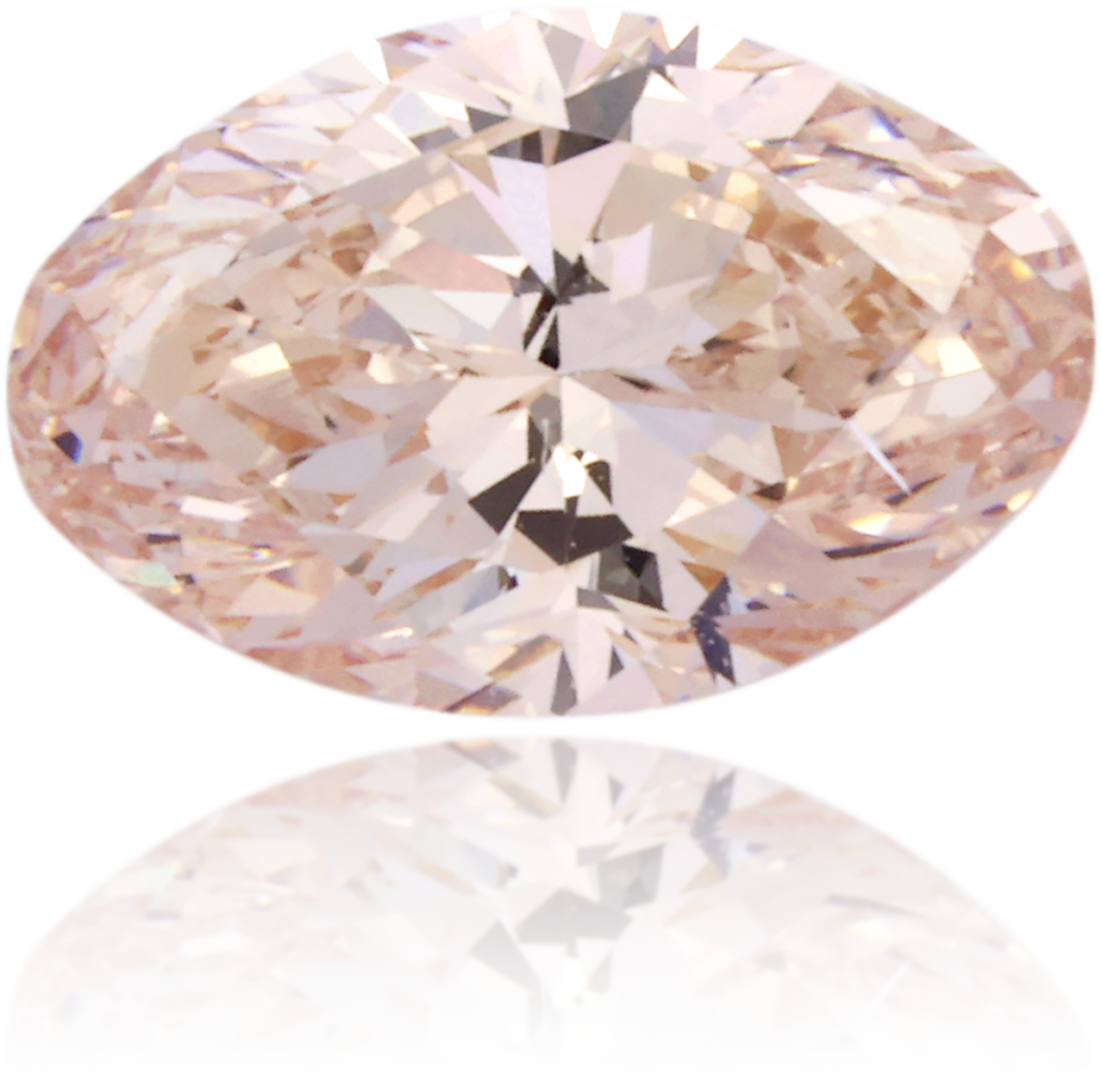 Natural Pink Diamond Oval 0.81 ct Polished