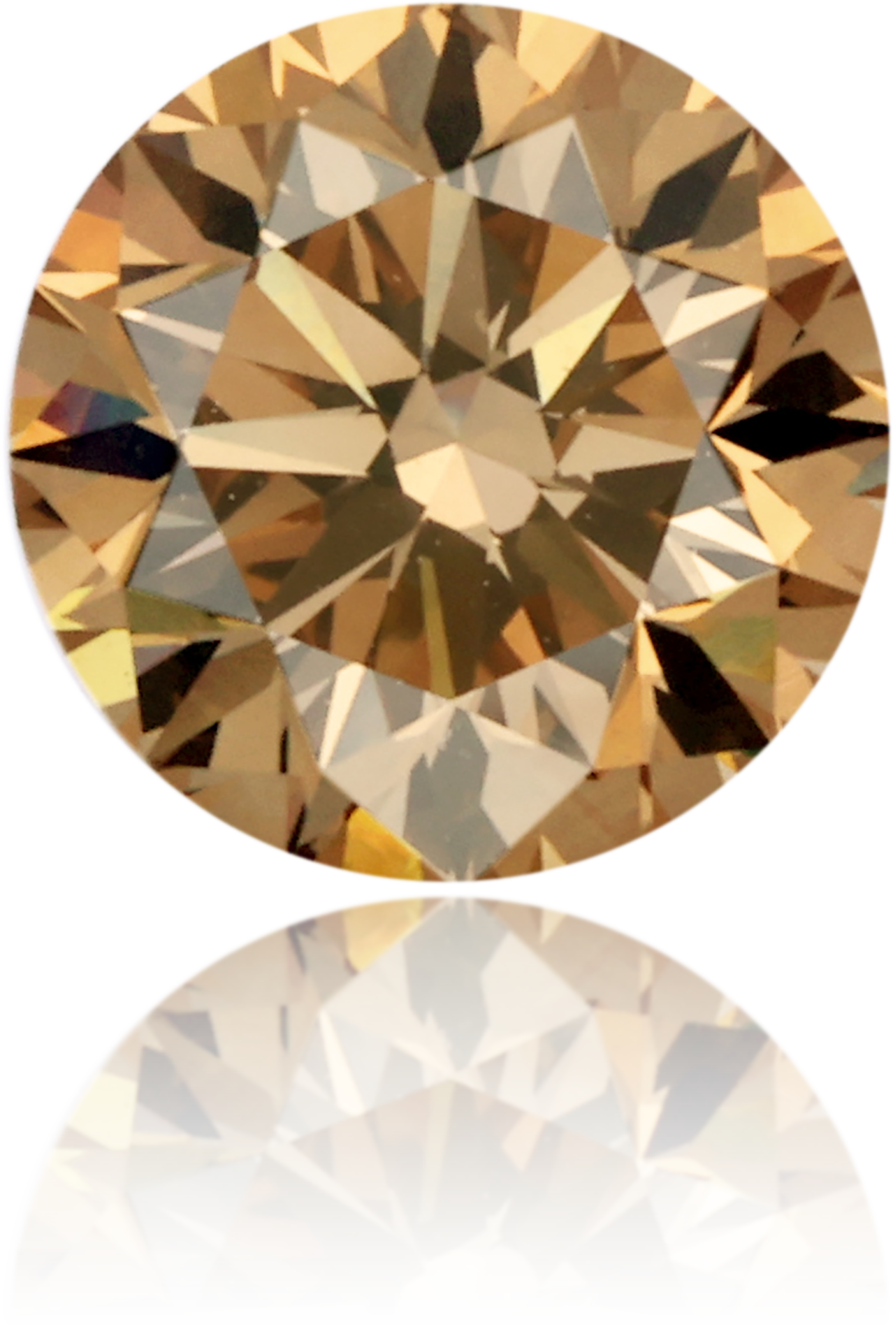 Natural Brown Diamond Round 0.85 ct Polished