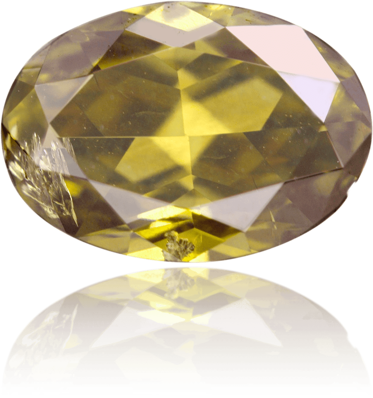 Natural Chameleon Diamond Oval 1.05 ct Polished