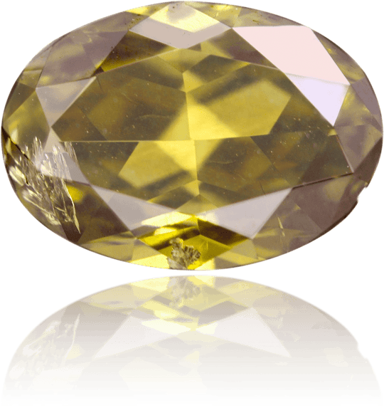 Natural Chameleon Diamond Oval 1.05 ct Polished
