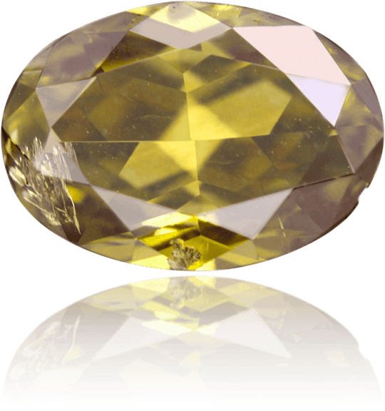 Natural Chameleon Diamond Oval 1.05 ct Polished