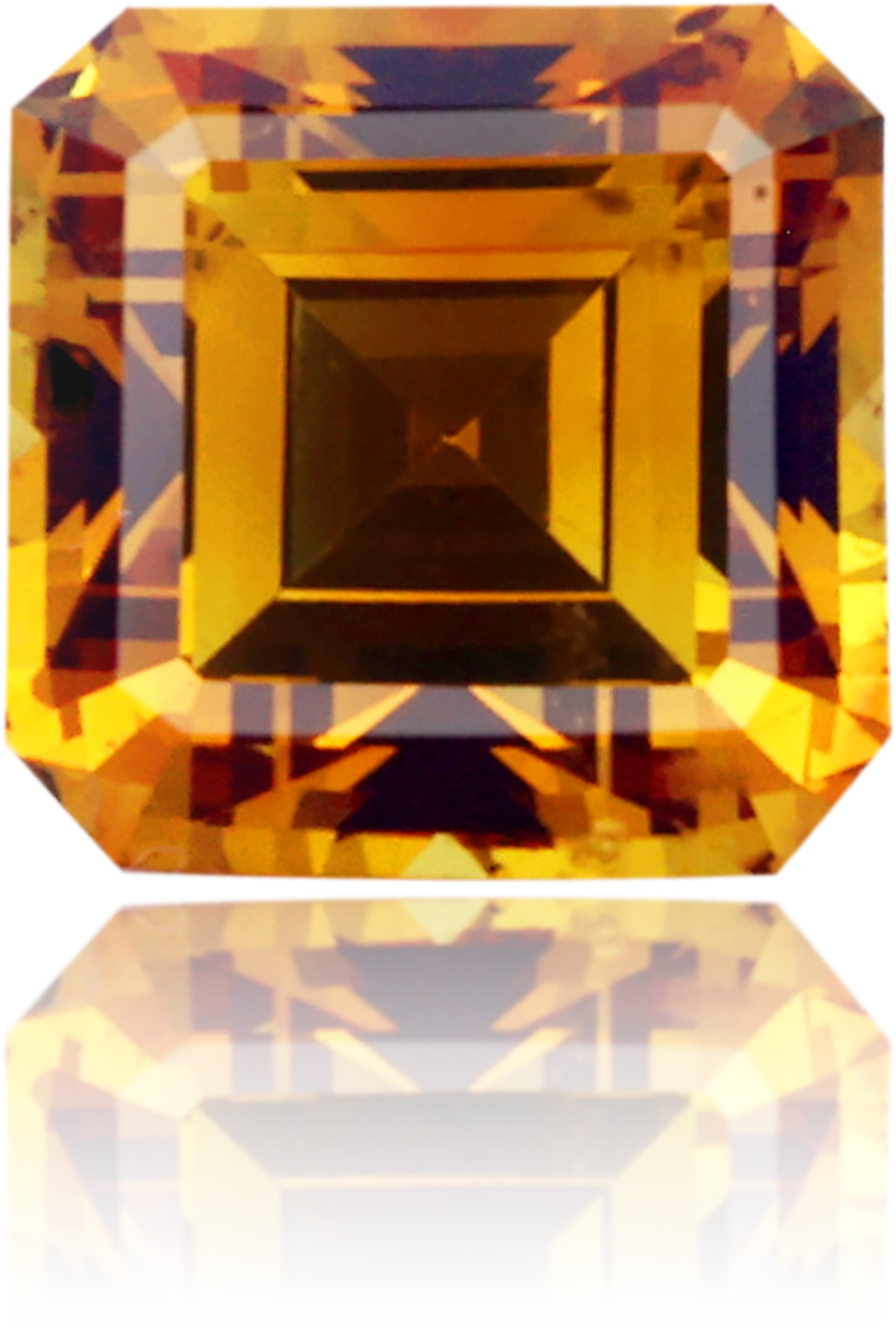 Natural Orange Diamond Square 0.73 ct Polished