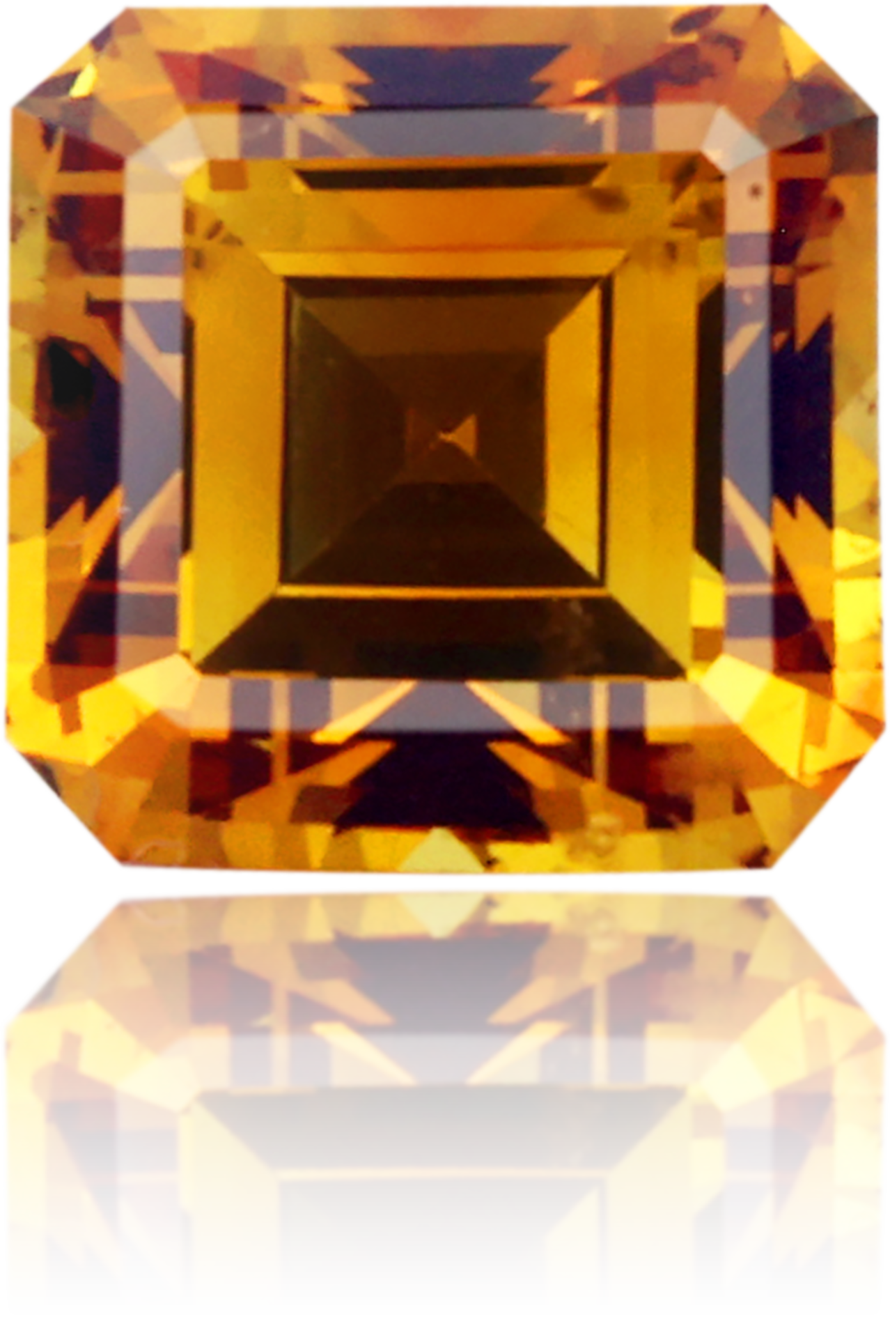 Natural Orange Diamond Square 0.73 ct Polished