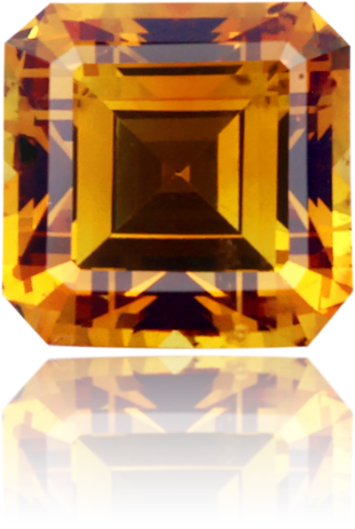 Natural Orange Diamond Square 0.73 ct Polished