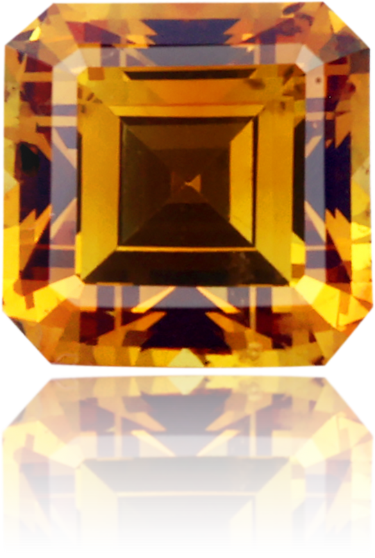 Natural Orange Diamond Square 0.73 ct Polished