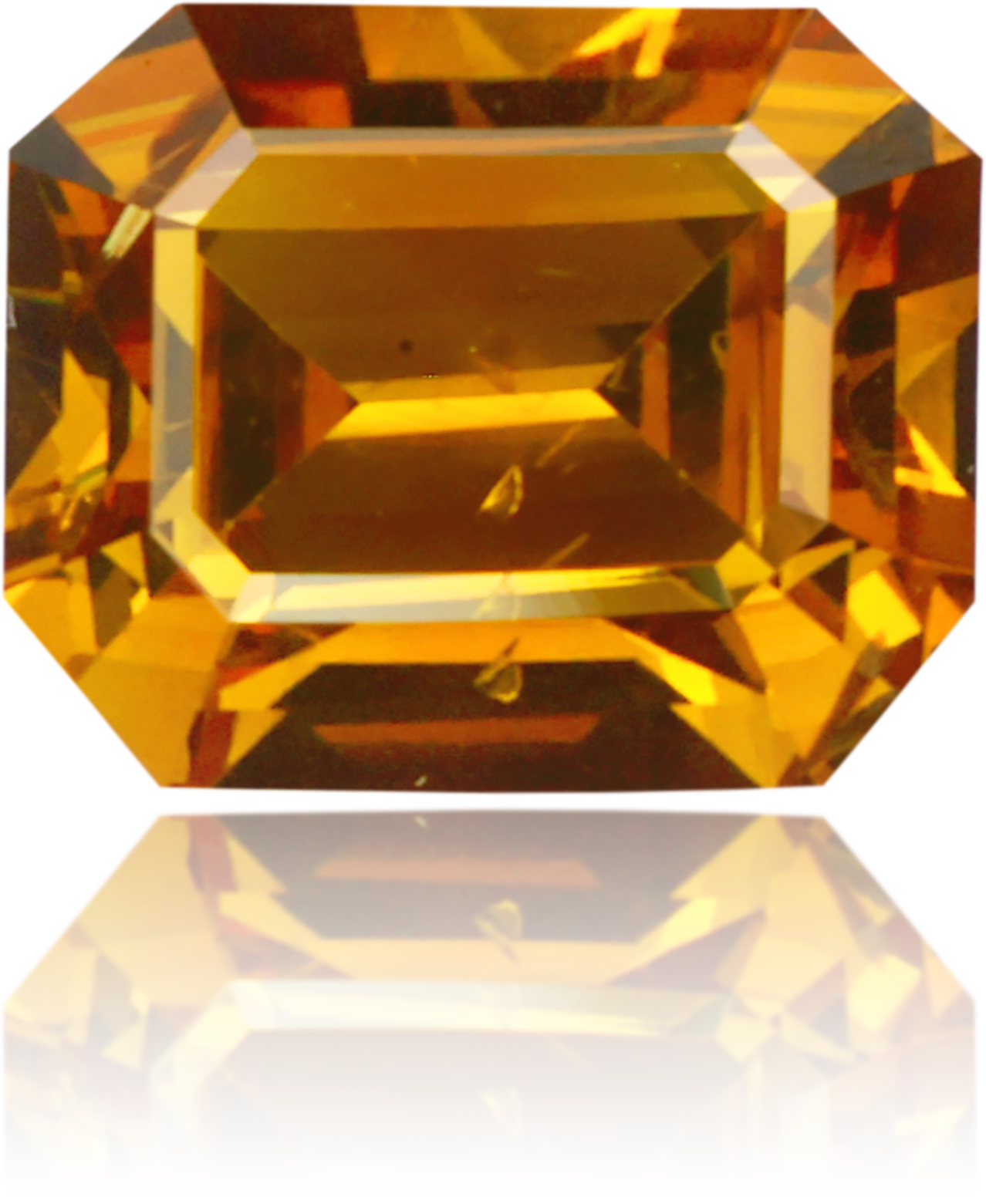 Natural Orange Diamond Rectangle 0.55 ct Polished