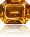 Natural Orange Diamond Rectangle 0.55 ct Polished