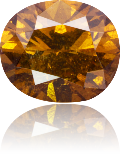 Natural Orange Diamond Oval 0.72 ct Polished