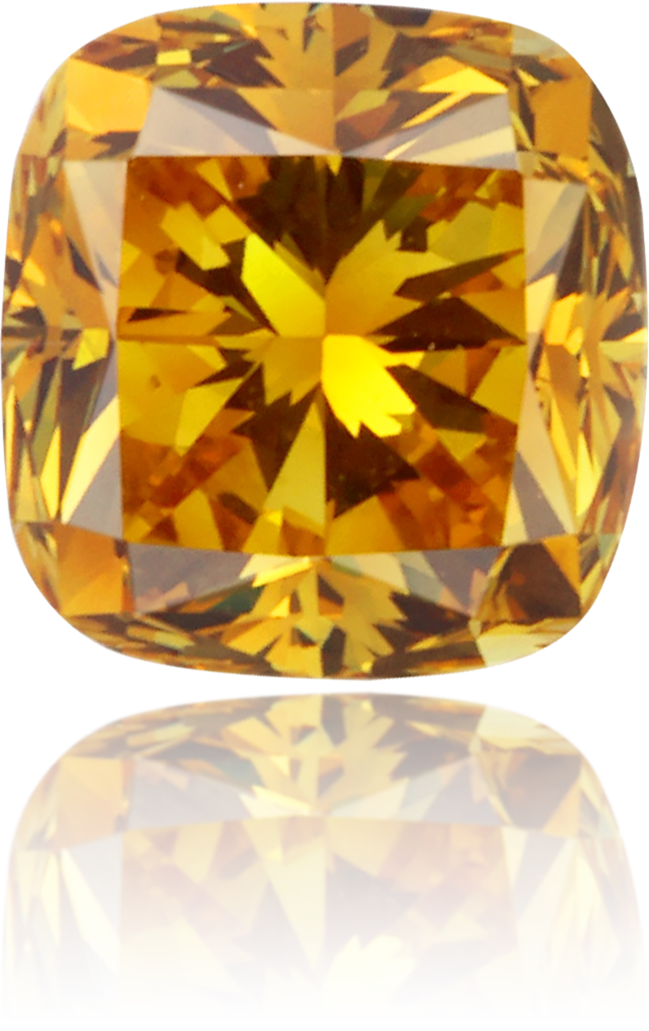 Natural Orange Diamond Cushion 0.81 ct Polished