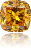 Natural Orange Diamond Cushion 0.81 ct Polished