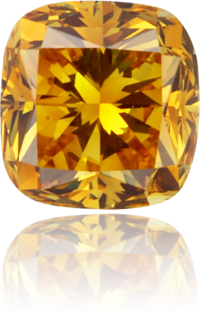 Natural Orange Diamond Cushion 0.81 ct Polished