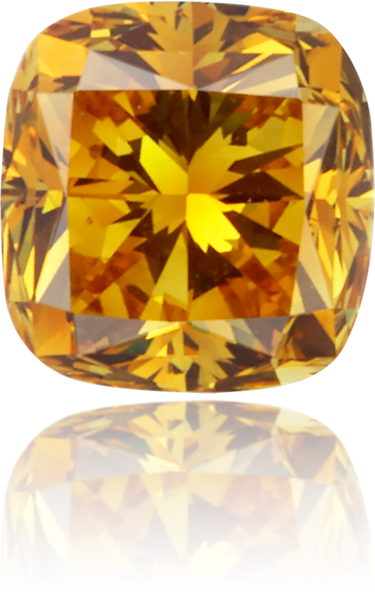 Natural Orange Diamond Cushion 0.81 ct Polished
