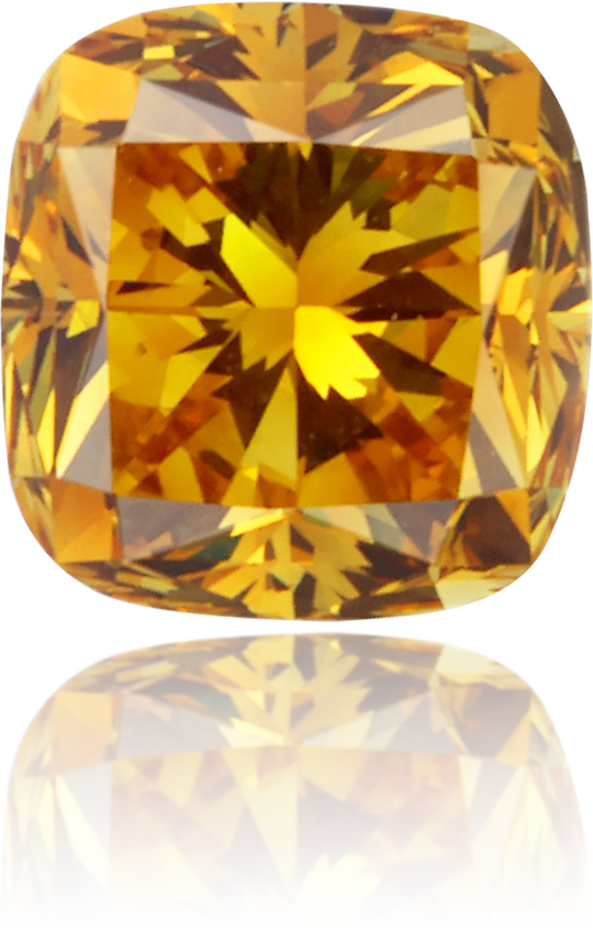 Natural Orange Diamond Cushion 0.81 ct Polished