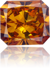 Natural Orange Diamond Square 0.82 ct Polished