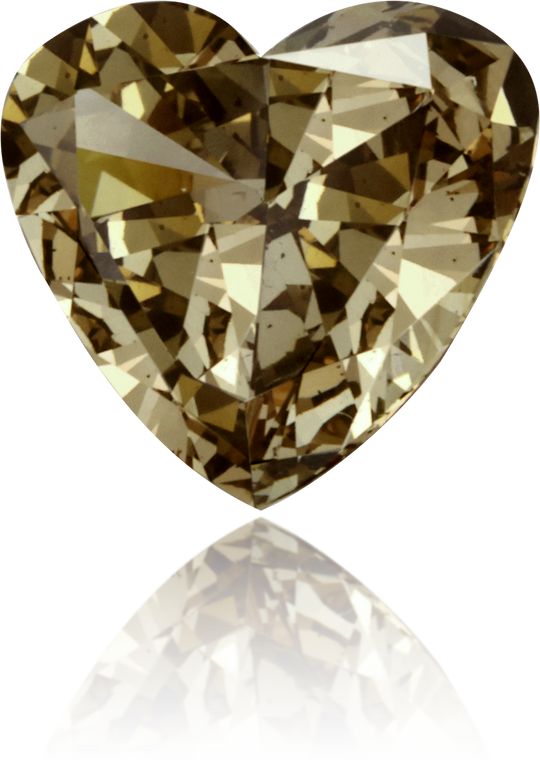 Natural Green Diamond Heart Shape 1.02 ct Polished