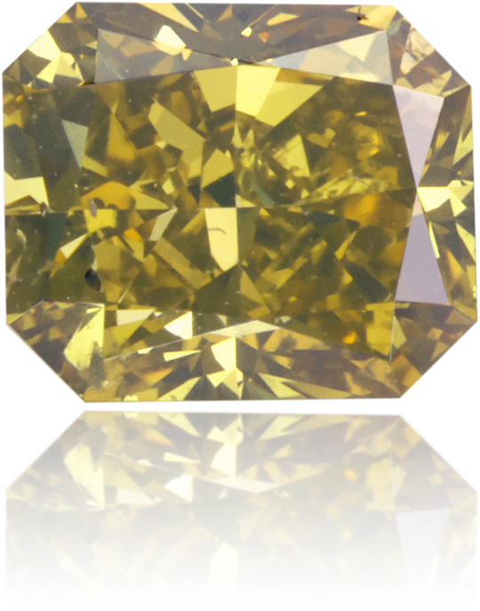 Natural Green Diamond Rectangle 1.53 ct Polished