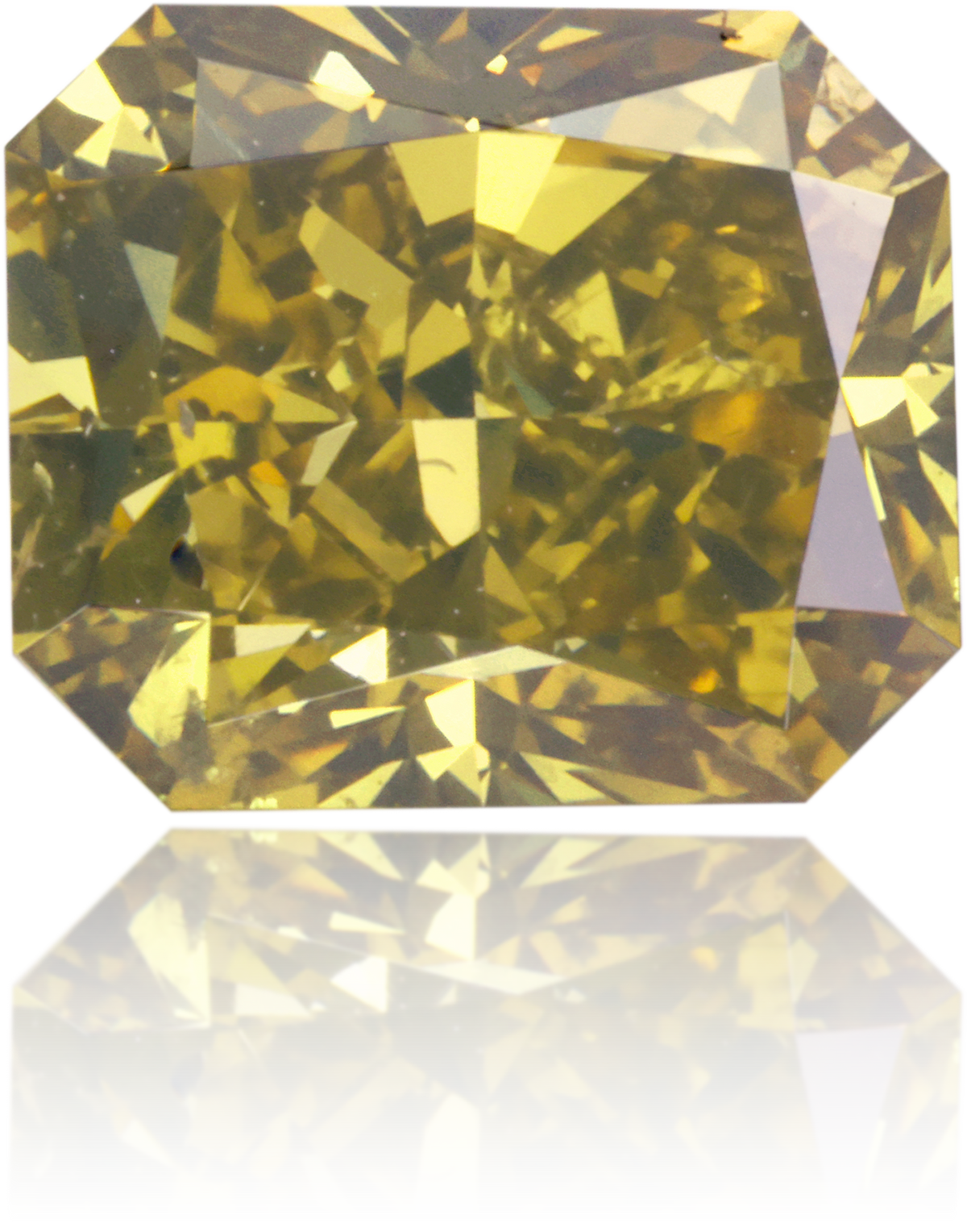 Natural Green Diamond Rectangle 1.54 ct Polished