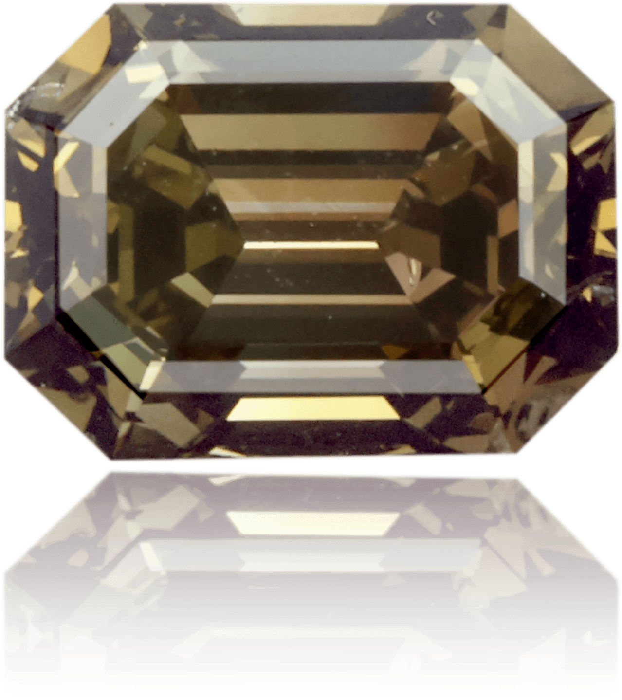 Natural Green Diamond Rectangle 0.77 ct Polished