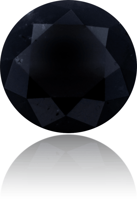 Natural Black Diamond Round 1.57 ct Polished