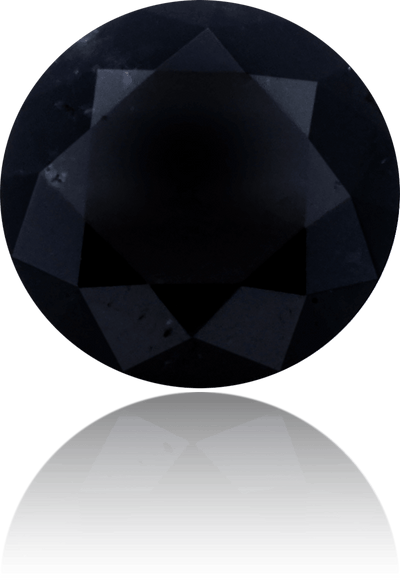 Natural Black Diamond Round 1.57 ct Polished
