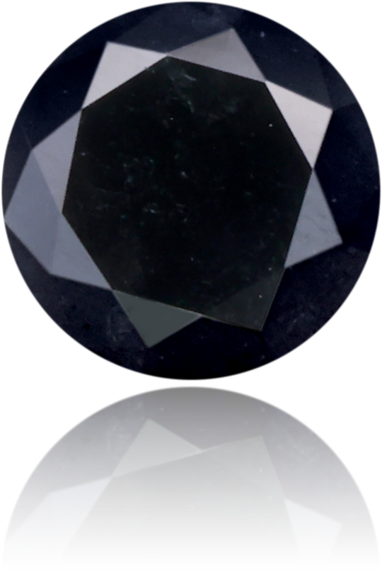Natural Black Diamond Round 1.10 ct Polished