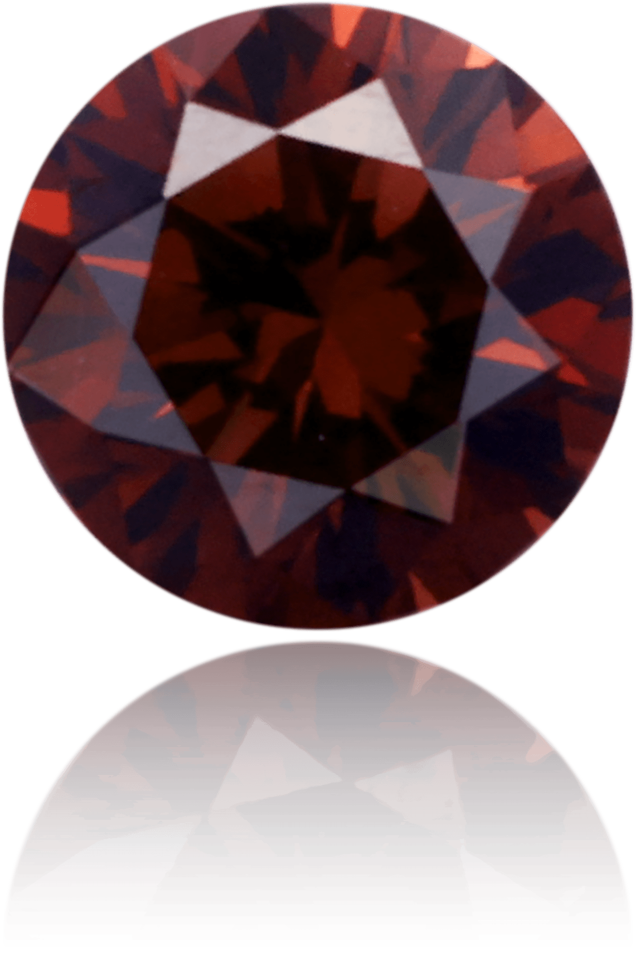 Natural Orange Diamond Round 0.11 ct Polished